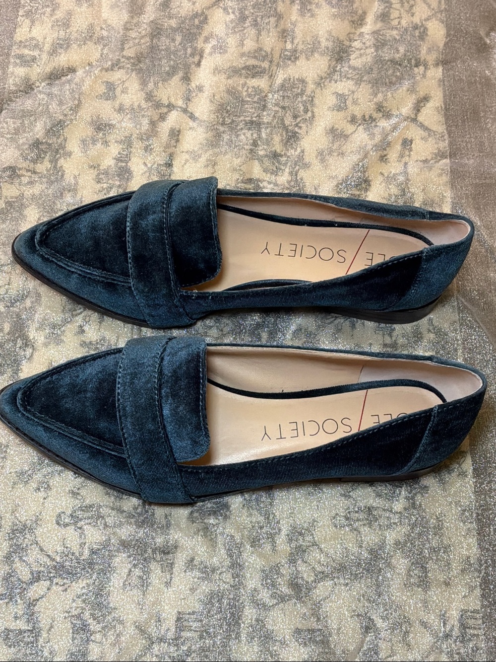 Blue Velvet Shoes